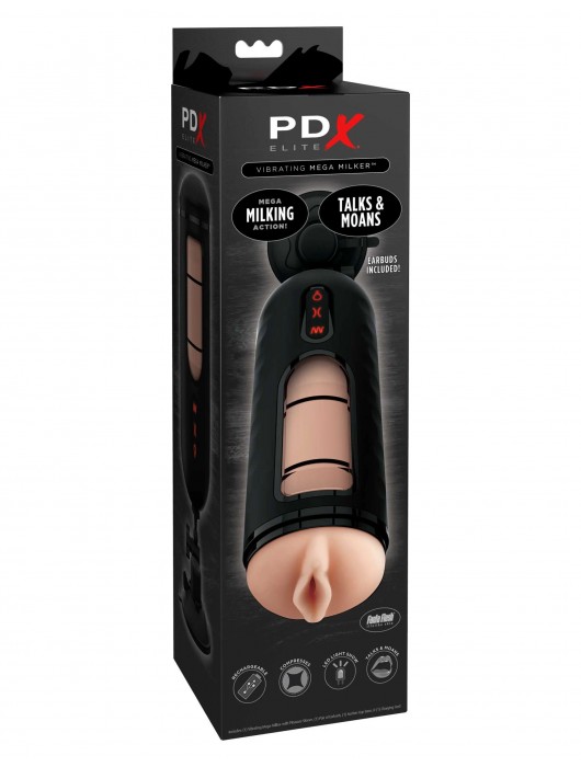 Мастурбатор-вагина с вибрацией Vibrating Mega Milker - Pipedream - в Невинномысске купить с доставкой