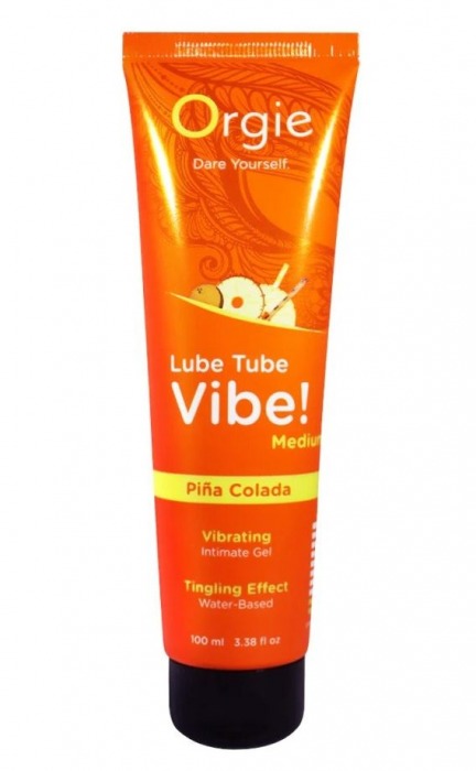 Гель с эффектом вибрации Lube Tube Vibe Medium Pina Colada - 100 мл. - ORGIE - купить с доставкой в Невинномысске