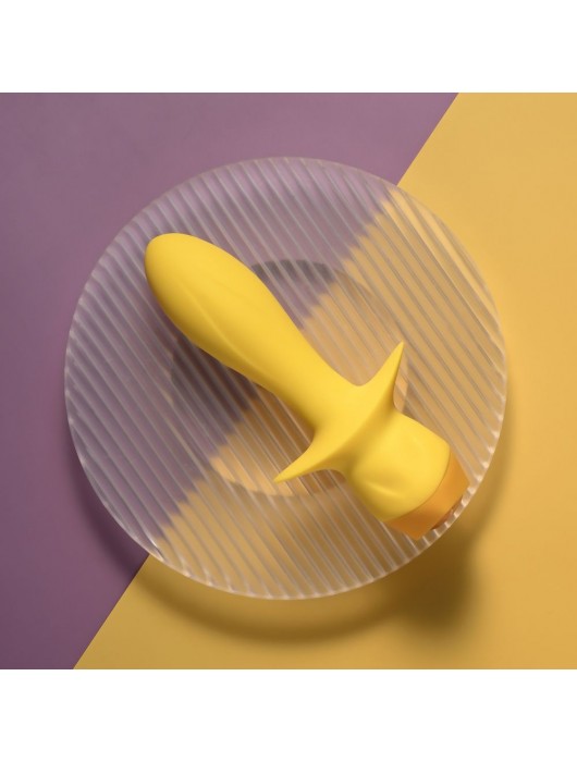 Желтая анальная вибропробка Mellow Yellow - 13,5 см. - Selopa