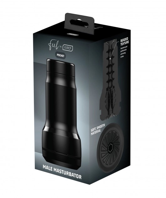 Черный мастурбатор Feel Pocket Stroker - Kiiroo - в Невинномысске купить с доставкой