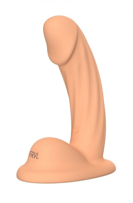 Телесный тактильный вибратор Mikki с присоской - 13 см. - Le Frivole