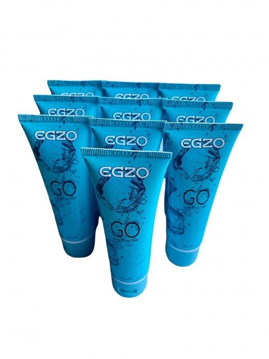 Набор из 10 пролонгирующих лубрикантов на водной основе Egzo Go (по 50 мл.) - EGZO - купить с доставкой в Невинномысске