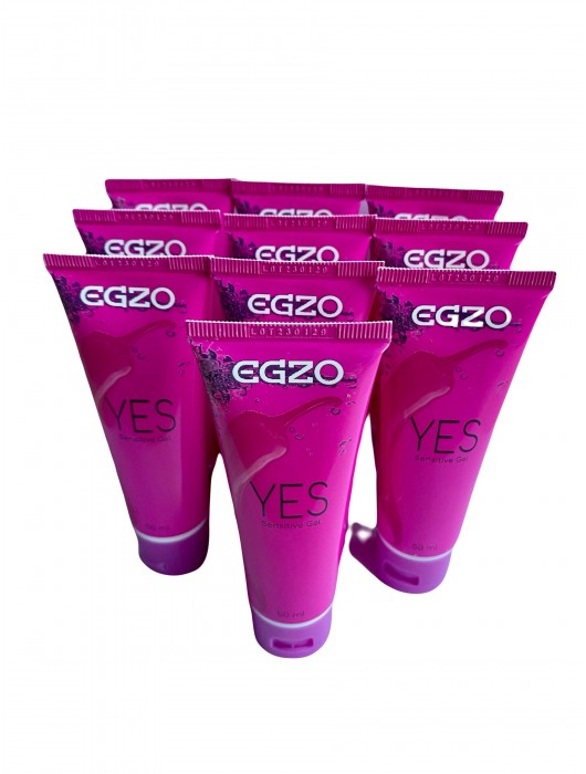 Набор из 10 согревающих лубрикантов на водной основе Egzo Yes (по 50 мл.) - EGZO - купить с доставкой в Невинномысске