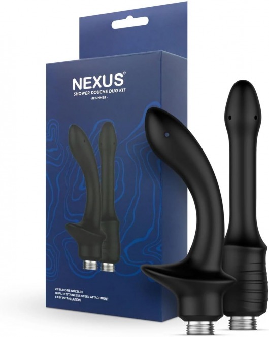 Набор из 2 насадок для анального душа Shower Douche Duo Kit Beginner - Nexus Range - купить с доставкой в Невинномысске