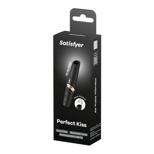 Черный вакуумный стимулятор Perfect Kiss - Satisfyer