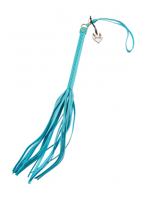 Голубая кожаная плеть - 50 см. - Pecado - купить с доставкой в Невинномысске