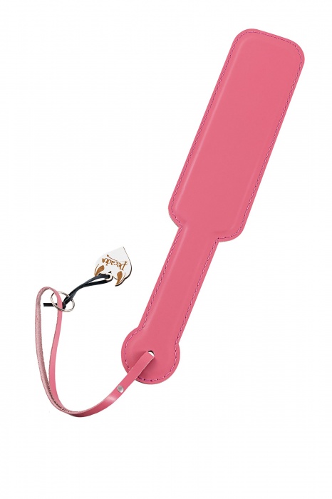 Розовый кожаный пэддл - 37 см. - Pecado - купить с доставкой в Невинномысске