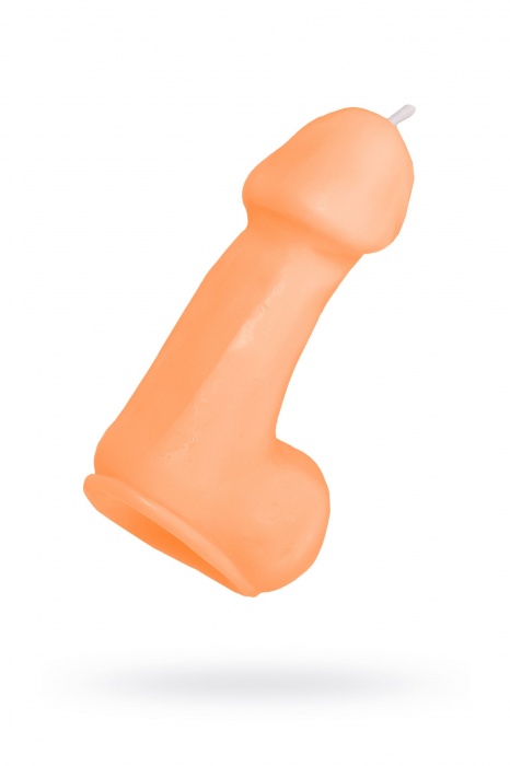 Оранжевая свеча в форме пениса - 47 гр. - Pecado - купить с доставкой в Невинномысске