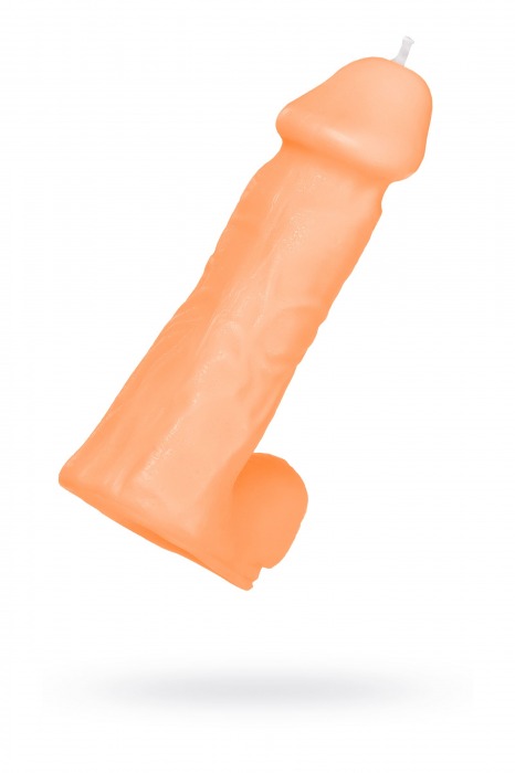 Оранжевая сувенирная свеча «Пенис» - Pecado - купить с доставкой в Невинномысске