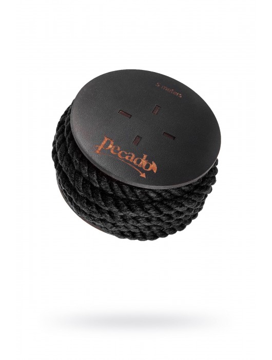 Черная веревка для шибари на катушке - 5 м. - Pecado - купить с доставкой в Невинномысске