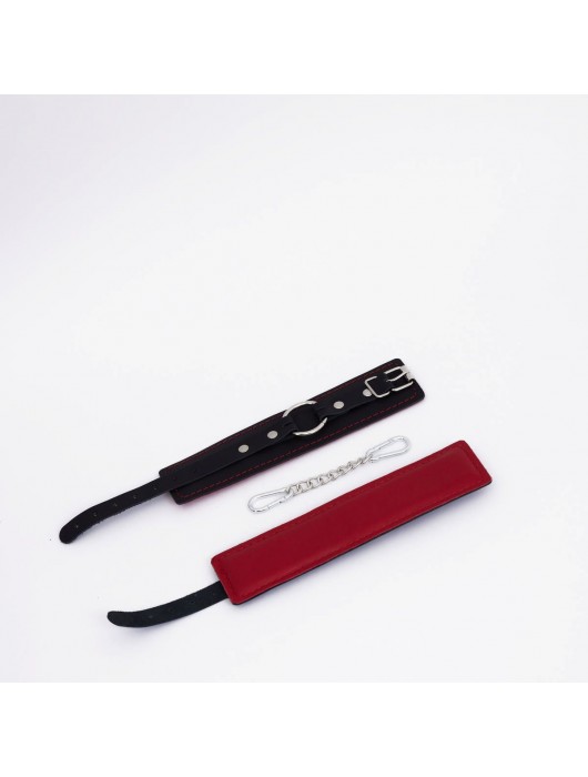 Черно-красные кожаные оковы - Crazy Handmade - купить с доставкой в Невинномысске