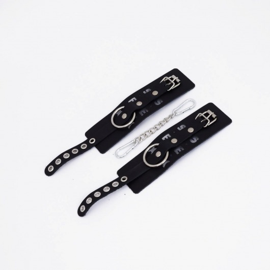 Черные кожаные наручники Sex - Crazy Handmade - купить с доставкой в Невинномысске