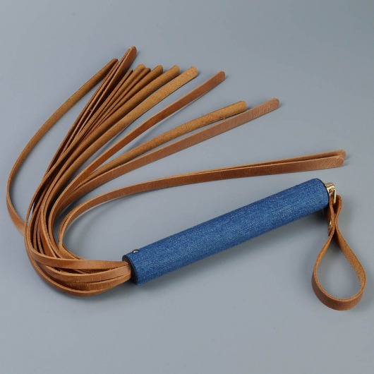 Плеть с джинсовой ручкой «Дикий Запад» - 60 см. - Sitabella - купить с доставкой в Невинномысске