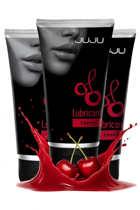 Набор из 3 съедобных лубрикантов JUJU со вкусом вишни - JuJu - купить с доставкой в Невинномысске
