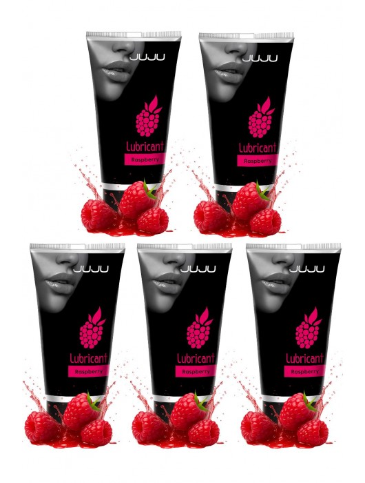 Набор из 5 съедобных лубрикантов JUJU со вкусом малины - JuJu - купить с доставкой в Невинномысске