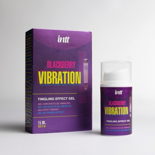 Стимулирующий гель с эффектом вибрации Blackberry Vibration - 15 мл. - INTT - купить с доставкой в Невинномысске