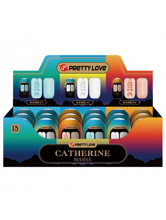 Набор из 18 мастурбаторов Catherine Masha - Baile - в Невинномысске купить с доставкой