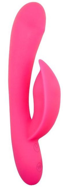 Розовый перезаряжаемый вибромассажер Sidney с функцией поглаживания - 19,5 см. - Baile