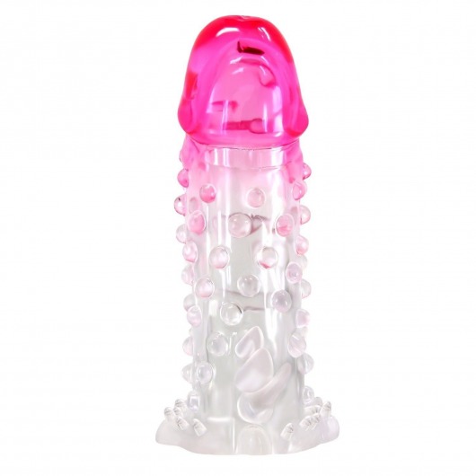 Прозрачно-розовая насадка на пенис Wilford - 13,5 см. - Baile - в Невинномысске купить с доставкой