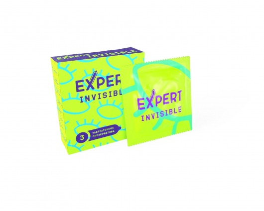 Ультратонкие презервативы Expert Invisible - 3 шт. - Expert - купить с доставкой в Невинномысске