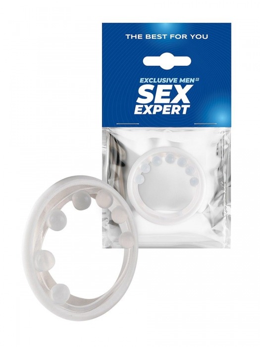 Эрекционное кольцо с мягкой стимулирующей насадкой - Sex Expert - в Невинномысске купить с доставкой