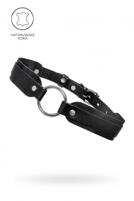 Черный кожаный чокер-ошейник со скруглёнными углами - Pecado - купить с доставкой в Невинномысске