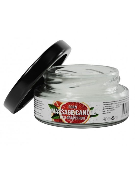 Массажная свеча «Красный грейпфрут» - 50 мл. - SGAN - купить с доставкой в Невинномысске