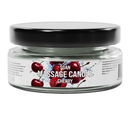Массажная свеча «Спелая вишня» - 50 мл. - SGAN - купить с доставкой в Невинномысске