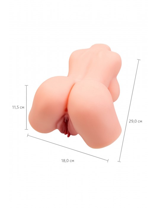 Реалистичный мастурбатор в форме женского тела с 2 любовными входами - No Name - в Невинномысске купить с доставкой