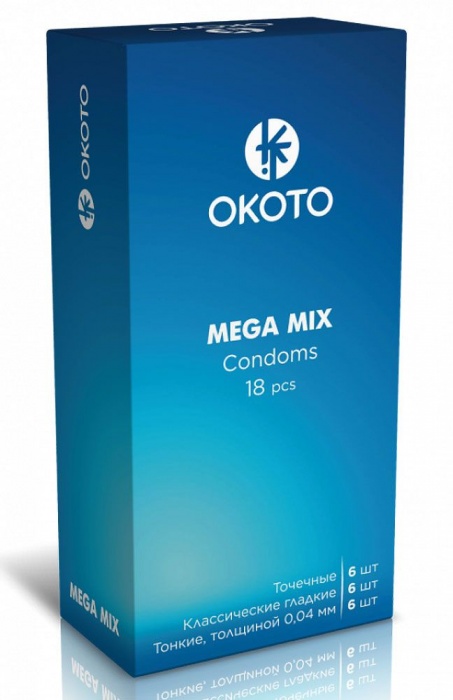 Презервативы OKOTO Mega Mix - 18 шт. - Sitabella - купить с доставкой в Невинномысске
