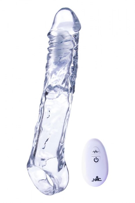 Прозрачная насадка-удлинитель Length Enhancer With Bullet с подхватом - 22,3 см. - NMC - в Невинномысске купить с доставкой