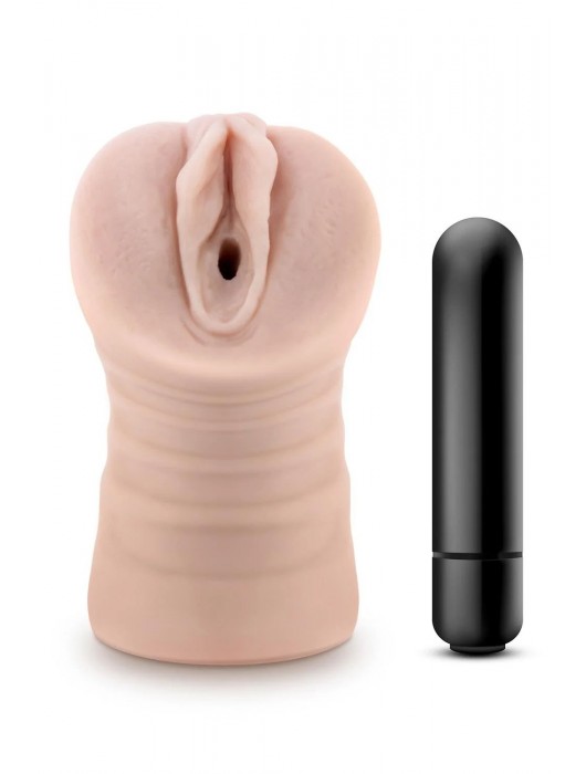 Телесный мастурбатор-вагина Ayumi с вибрацией - Blush Novelties - в Невинномысске купить с доставкой