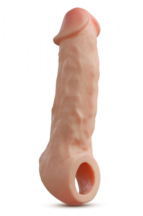 Телесная насадка-удлинитель Intrepid 9.25 Inch Realistic Penis Extender Sleeve - 23,5 см. - Blush Novelties - в Невинномысске купить с доставкой