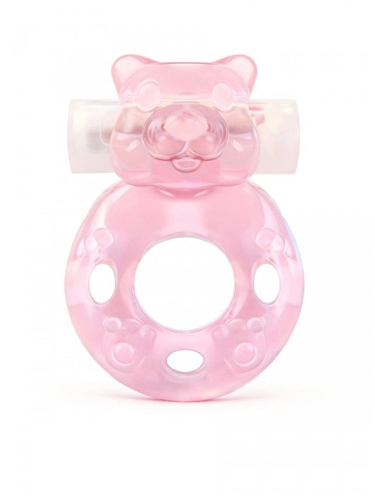 Розовое эрекционное виброкольцо в форме мишки - 1137 - в Невинномысске купить с доставкой