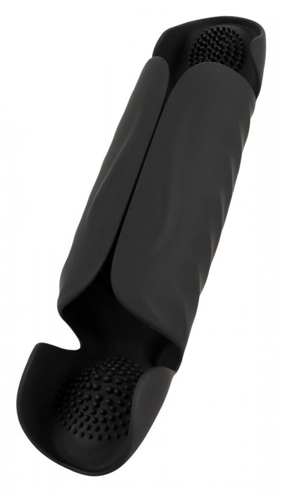 Черный вибромастурбатор с трехточечной стимуляцией Penis Trainer with 3 Point Stimulation - Orion - в Невинномысске купить с доставкой