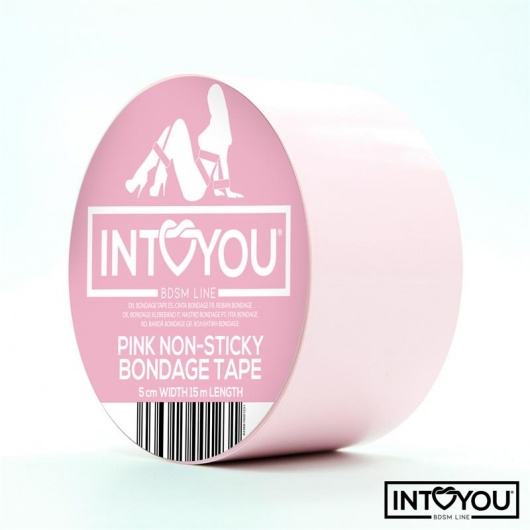 Розовый скотч для фиксации Non-Sticky Bondage Tape - 15 м. - Intoyou - купить с доставкой в Невинномысске