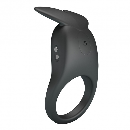 Черное перезаряжаемое виброкольцо Carlton - Baile - в Невинномысске купить с доставкой