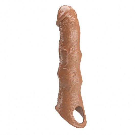 Карамельный фаллоудлинитель с 3 вставками - 28 см. - Baile - в Невинномысске купить с доставкой
