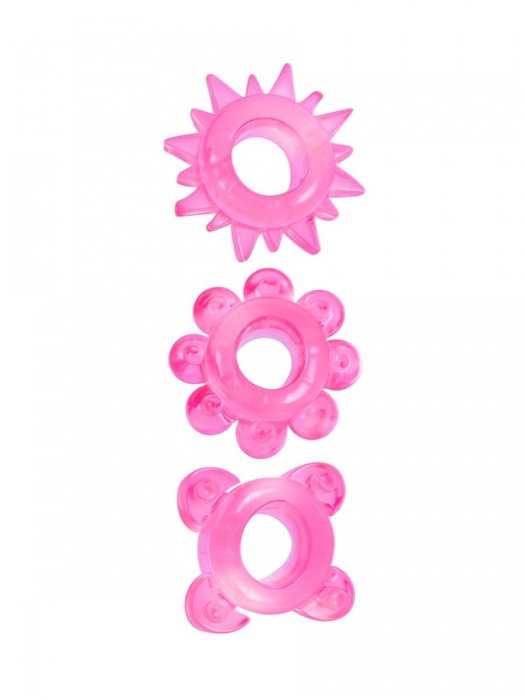 Комплект из 3 розовых эрекционных колец - Erowoman-Eroman - в Невинномысске купить с доставкой