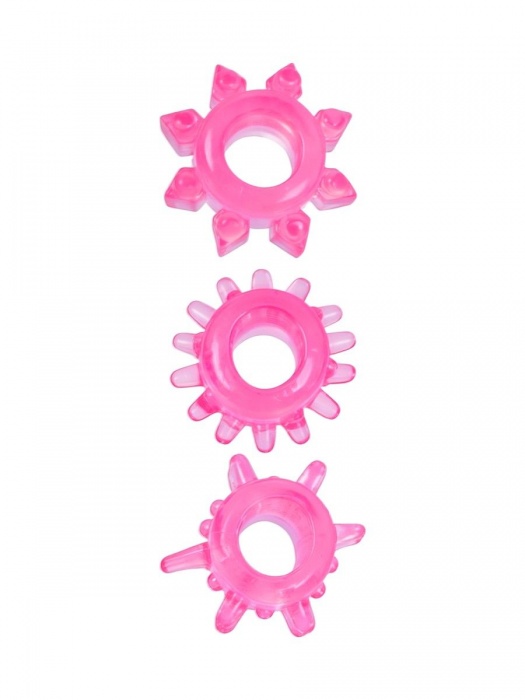 Комплект из трех розовых эрекционных колец - Erowoman-Eroman - в Невинномысске купить с доставкой