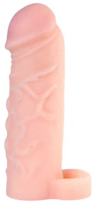 Фаллическая насадка с кольцом для фиксации - 17 см. - ToyFa - в Невинномысске купить с доставкой