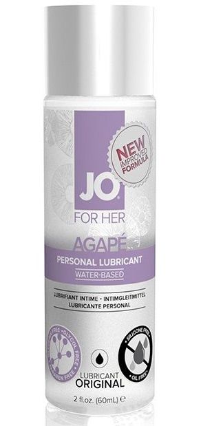 Лубрикант на водной основе для женщин JO AGAPE LUBRICANT ORIGINAL - 60 мл. - System JO - купить с доставкой в Невинномысске