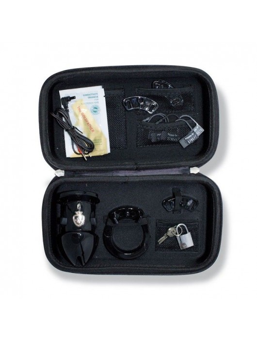 Пояс верности с электростимуляцией Mystim Pubic Enemy No1 Black Edition - MyStim - купить с доставкой в Невинномысске