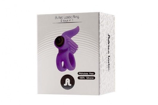 Эрекционное кольцо с подхватом мошонки и стимуляцией клитора Bullet Lastic Ring - Adrien Lastic - в Невинномысске купить с доставкой