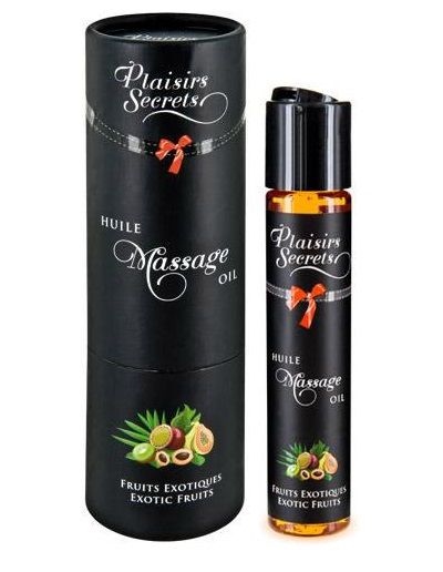 Массажное масло с ароматом экзотических фруктов Huile de Massage Gourmande Fruits Exotiques - 59 мл. - Plaisir Secret - купить с доставкой в Невинномысске