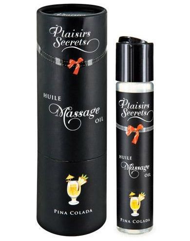 Массажное масло с ароматом пина колады Huile de Massage Gourmande Pina Colada - 59 мл. - Plaisir Secret - купить с доставкой в Невинномысске
