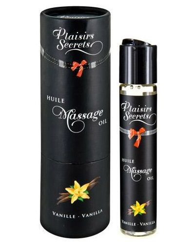 Массажное масло с ароматом ванили Huile de Massage Gourmande Vanille - 59 мл. - Plaisir Secret - купить с доставкой в Невинномысске