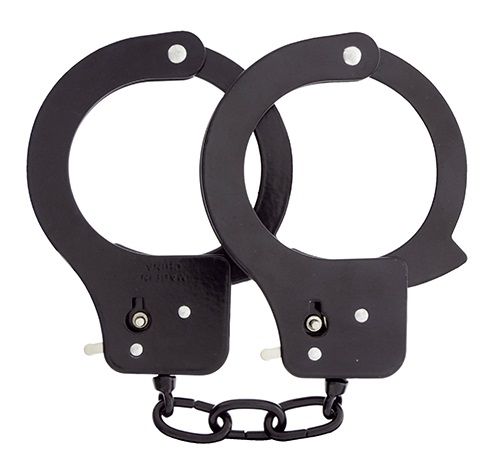 Чёрные наручники из листового металла BONDX METAL CUFFS BLACK - Dream Toys - купить с доставкой в Невинномысске