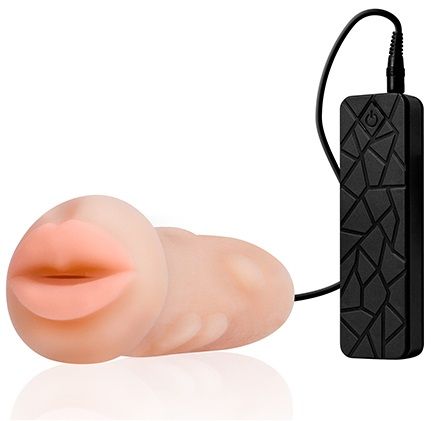 Мастурбатор-ротик с вибрацией REALSTUFF VIBRATING MASTURBATOR MOUTH - Dream Toys - в Невинномысске купить с доставкой