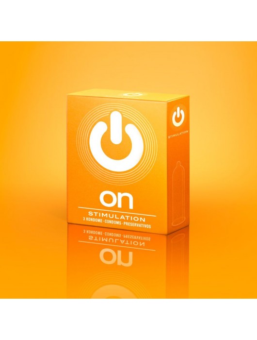 Презервативы ON) Stimulation с точками - 3 шт. - ON) - купить с доставкой в Невинномысске